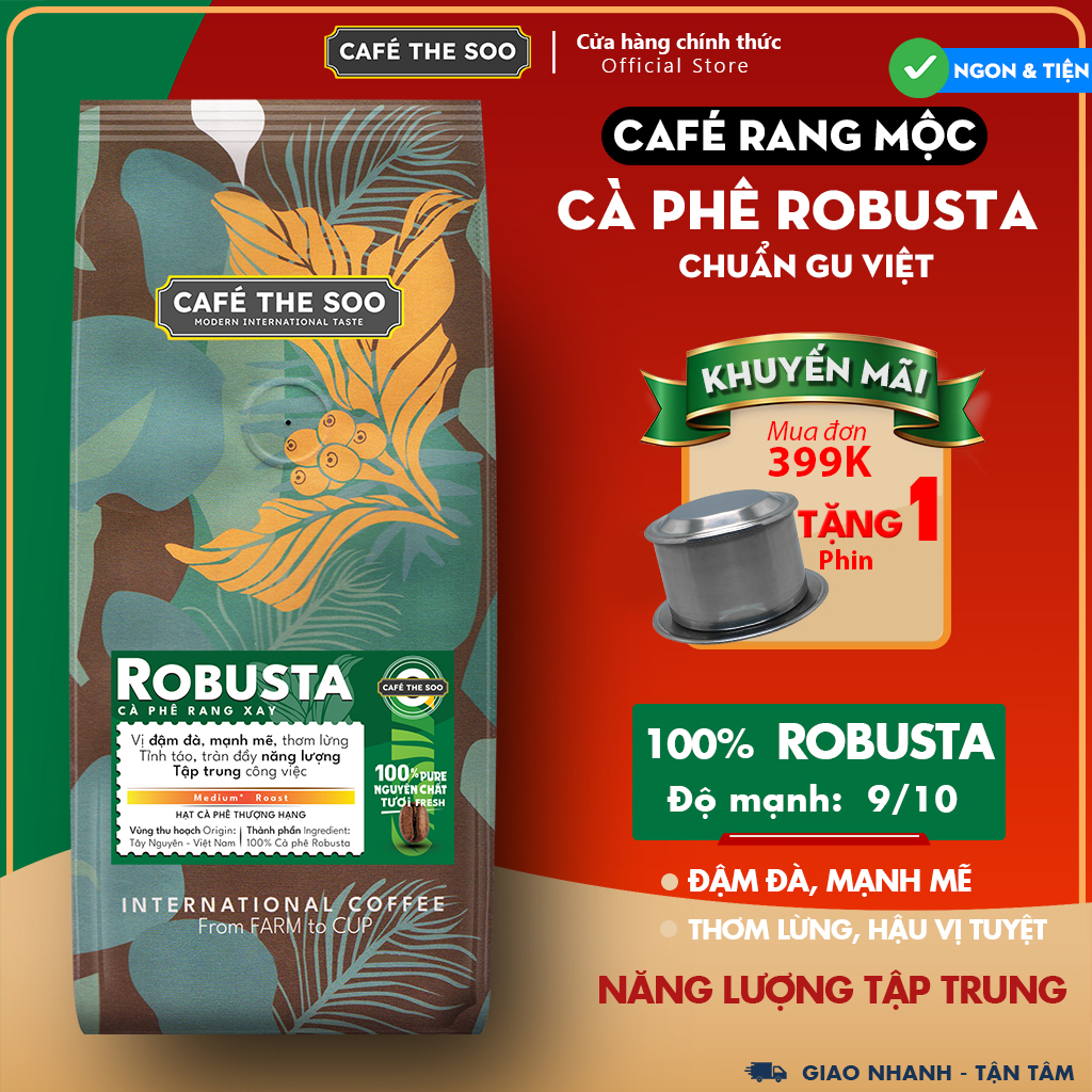 Cà phê rang xay Robusta nguyên chất 2026